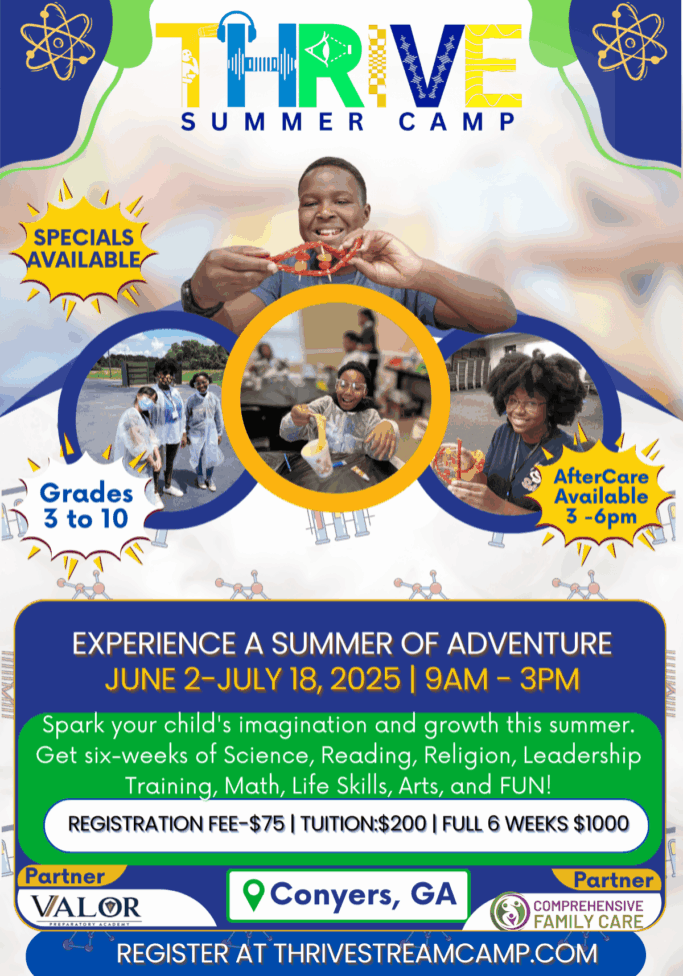 thrive stream camp 2025 flyer