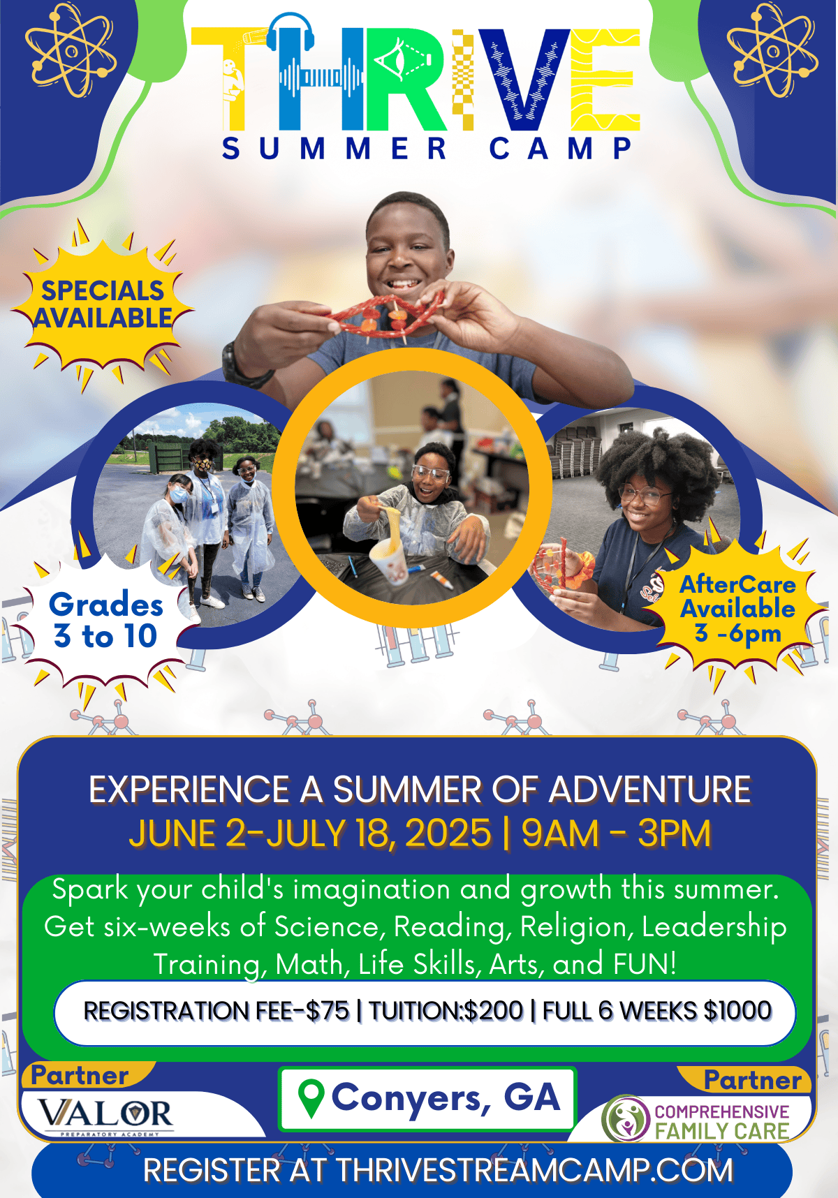 thrive stream camp 2025 flyer